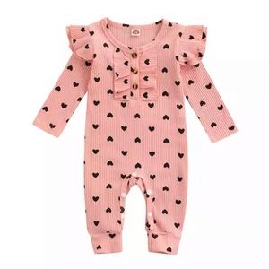 NWT heart printed romper